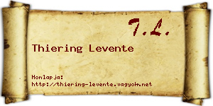 Thiering Levente névjegykártya